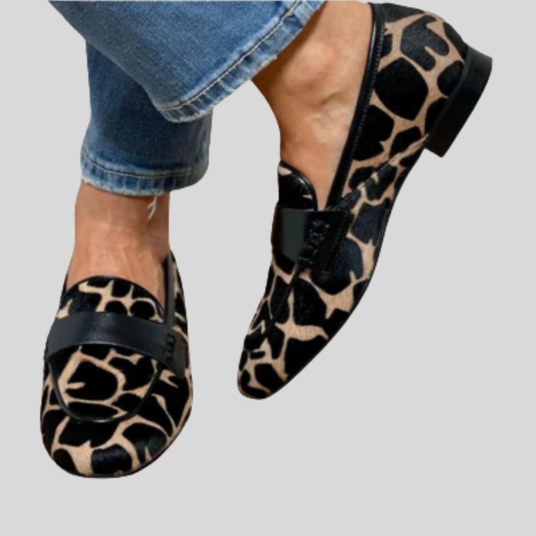 FELINA | Mocasines con estampado leopardo