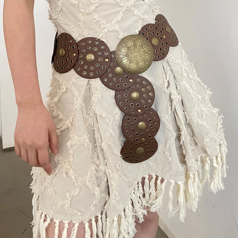 Vanessa - Cinturón Boho Marrón Mujer