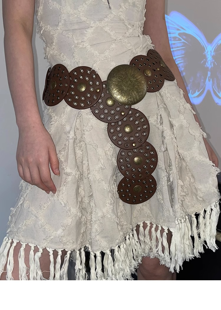 Vanessa - Cinturón Boho Marrón Mujer