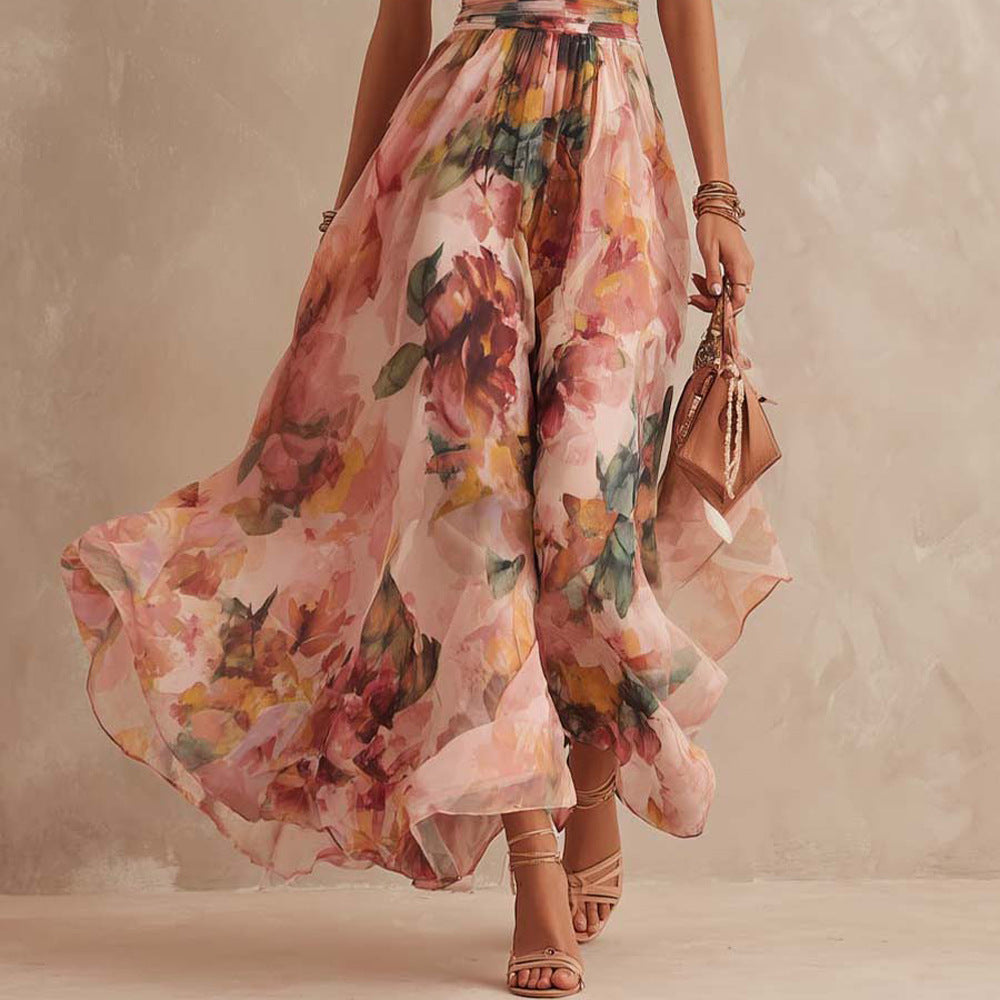 Aurora | Vestido floral de un solo hombro