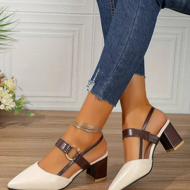 Tacones de bloque para mujer: imagen de soporte elegante y cómoda
