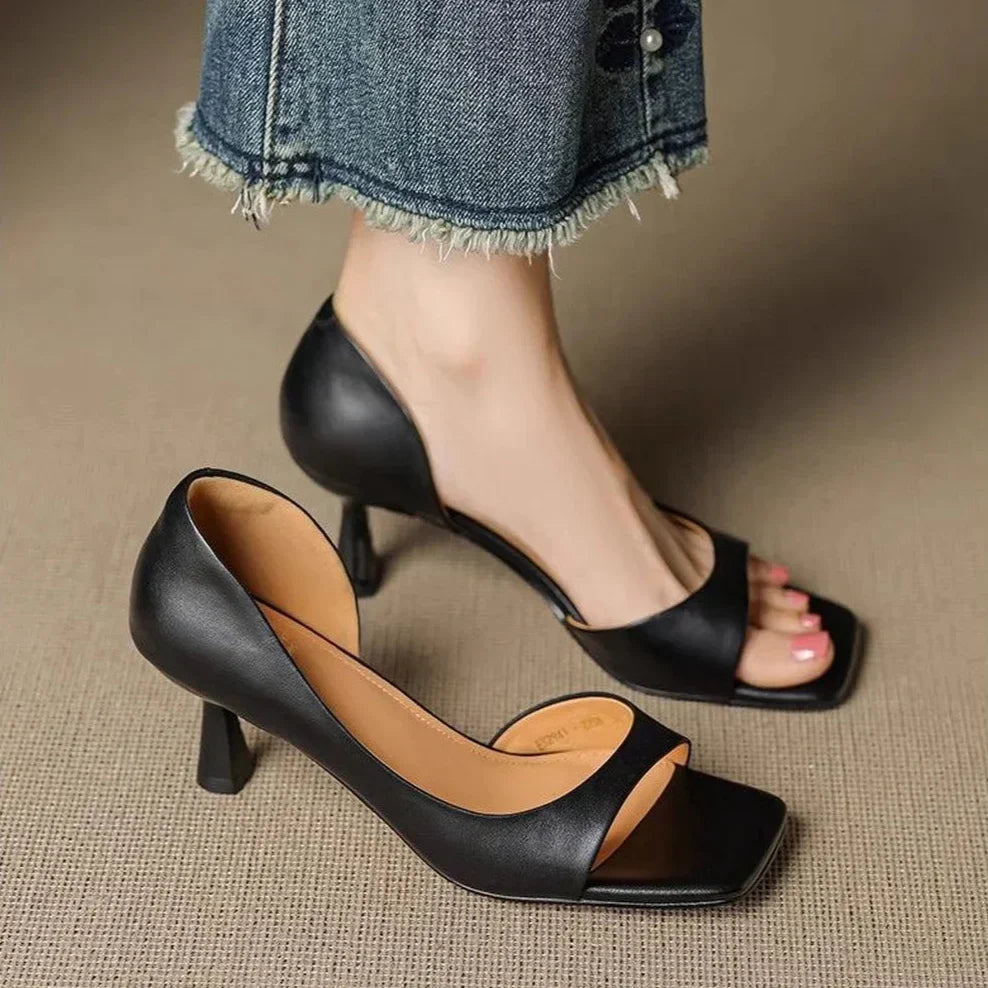 tacones de cuero valentina