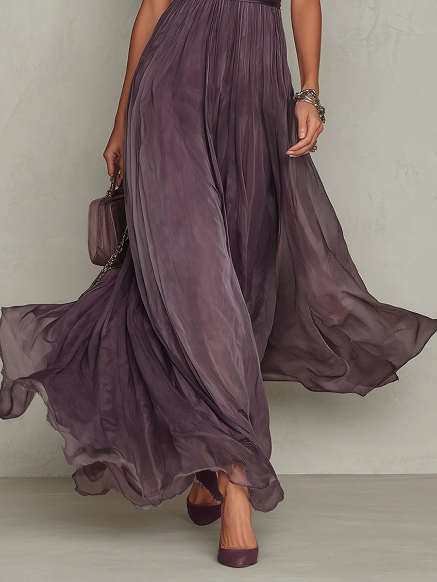 Elara | Vestido largo de gasa