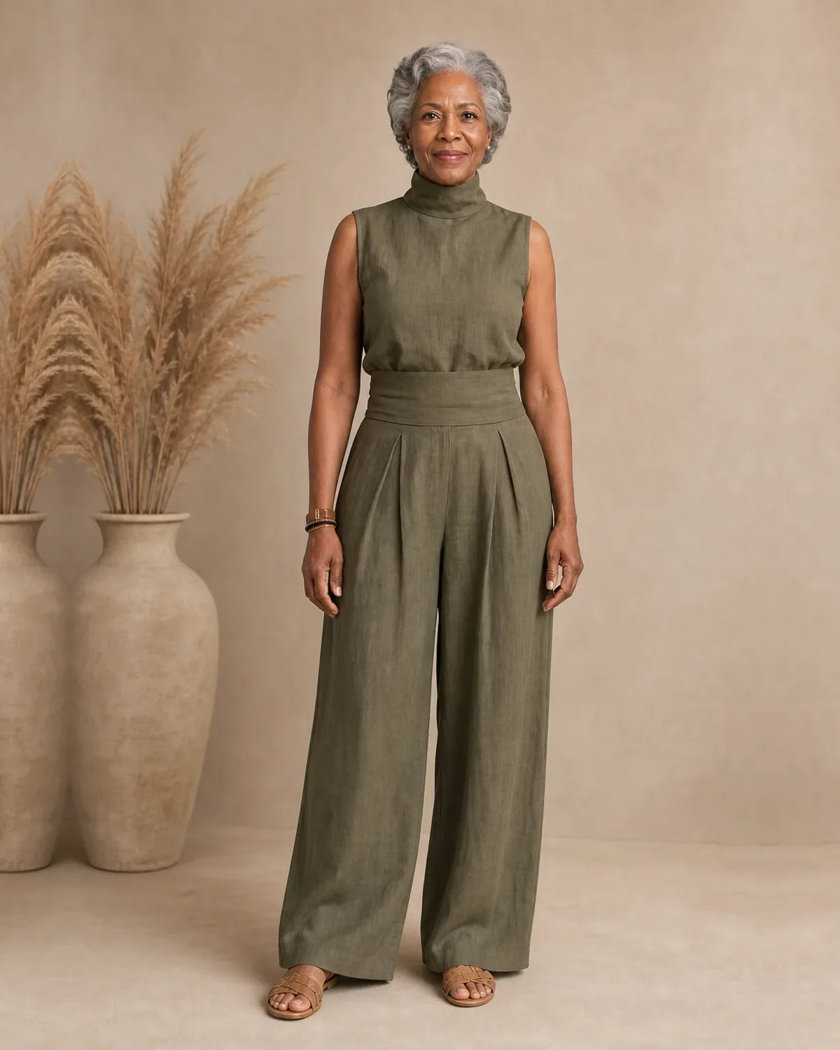 Tía | Elegante pantalón ancho y conjunto superior