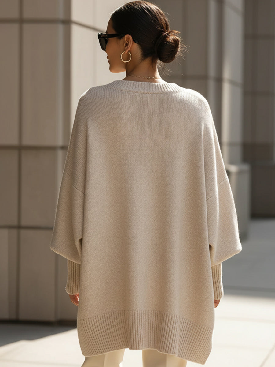 Clarisse | Jersey de punto holgado con cuello ancho