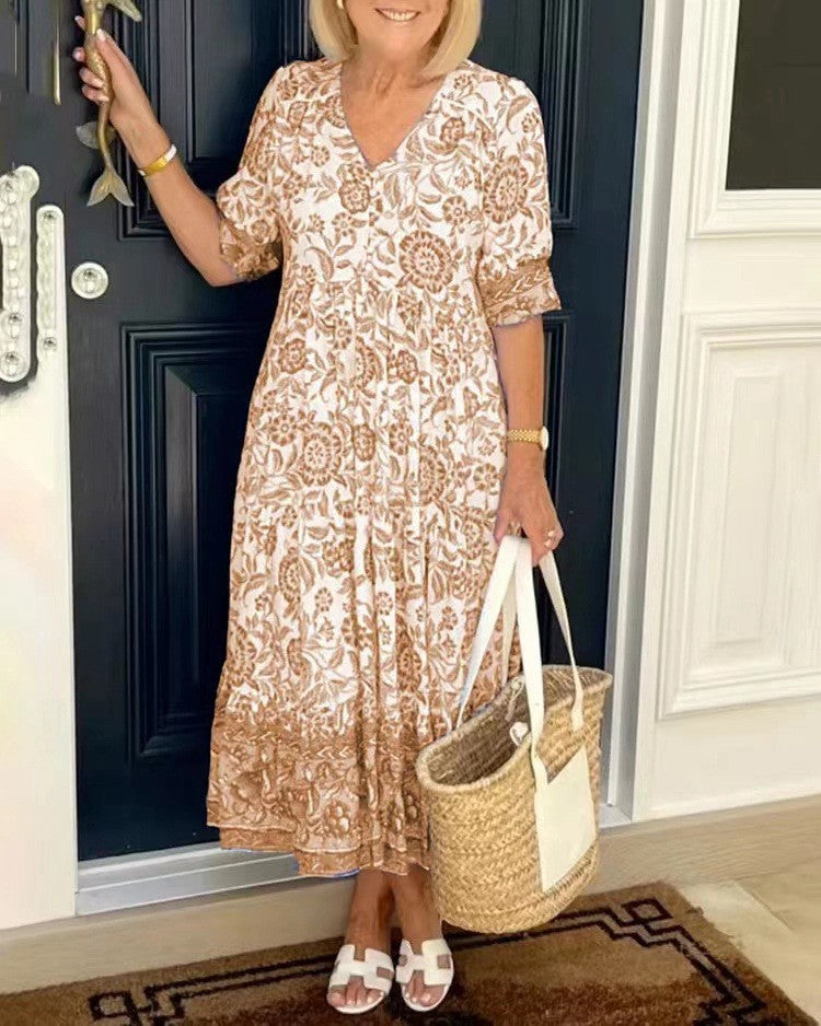 Candice | Elegante cuello en V floral