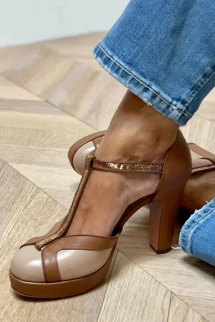 Otoño | Tacones en T de dos tonos