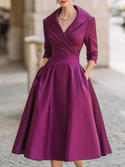 Karen – Elegante vestido de satén con efecto cruzado