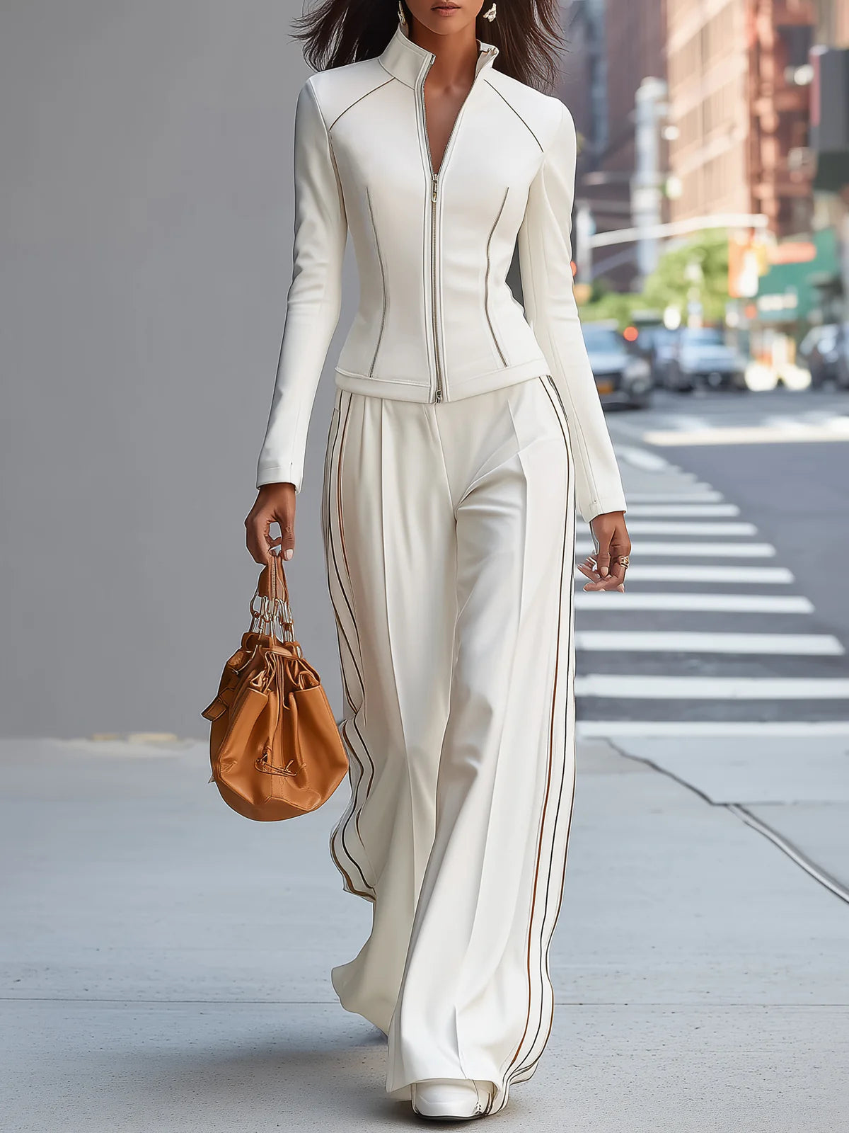 Abigail – Conjunto blanco holgado