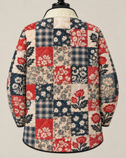 Adelaide | Chaqueta acolchada de patchwork con estampado floral heritage