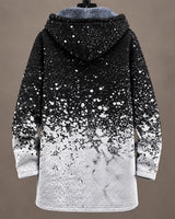 Celeste | Chaqueta monocromática de lunares con capucha