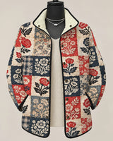 Adelaide | Chaqueta acolchada de patchwork con estampado floral heritage