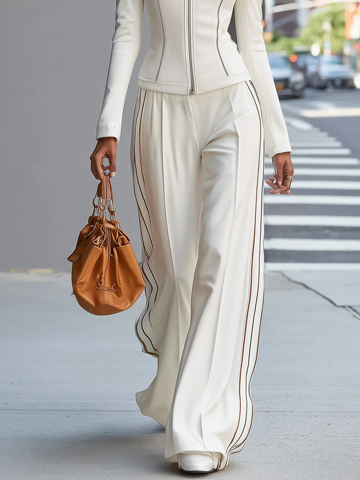Abigail – Conjunto blanco holgado