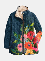 Amaya | Chaqueta acolchada vintage con estampado floral