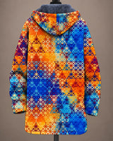 Serena | Chaqueta de mosaico multicolor con capucha
