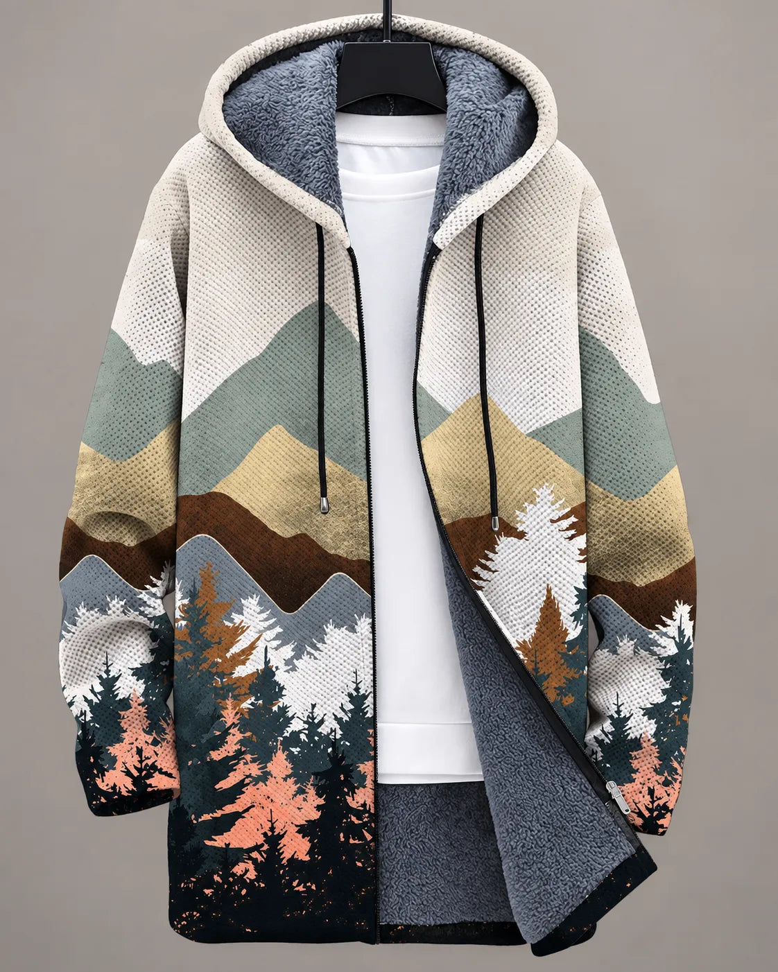 Amara | Chaqueta Heritage con capucha y estampado artístico