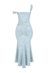 Selina | Vestido midi rubio de corte sirena