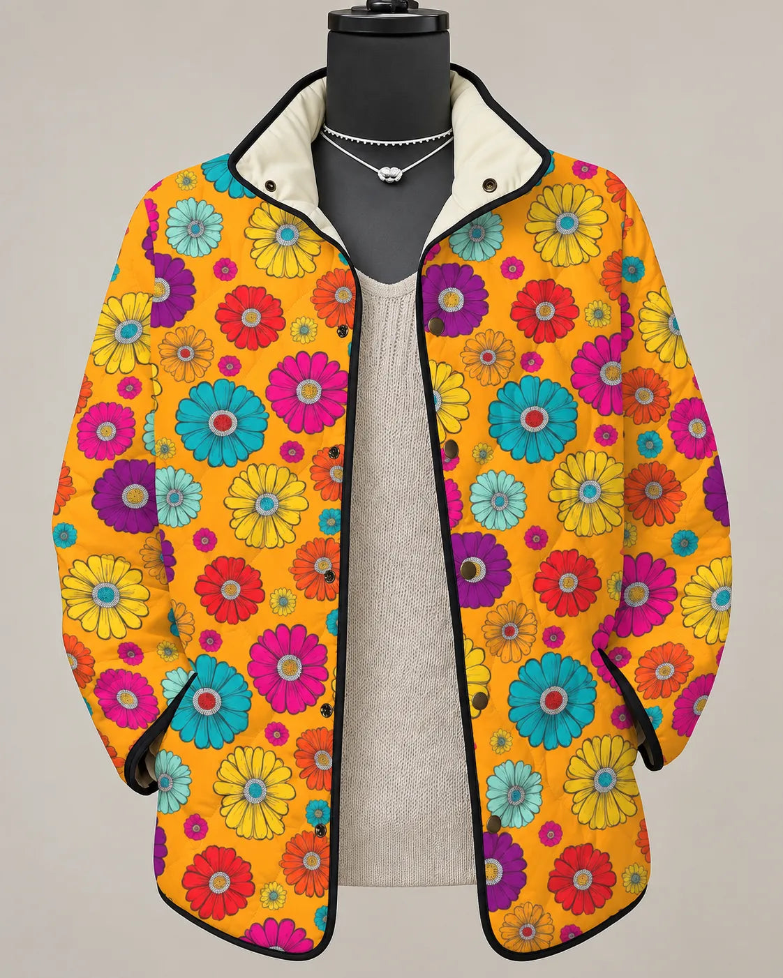 Marigold | Chaqueta de mezclilla con estampado floral