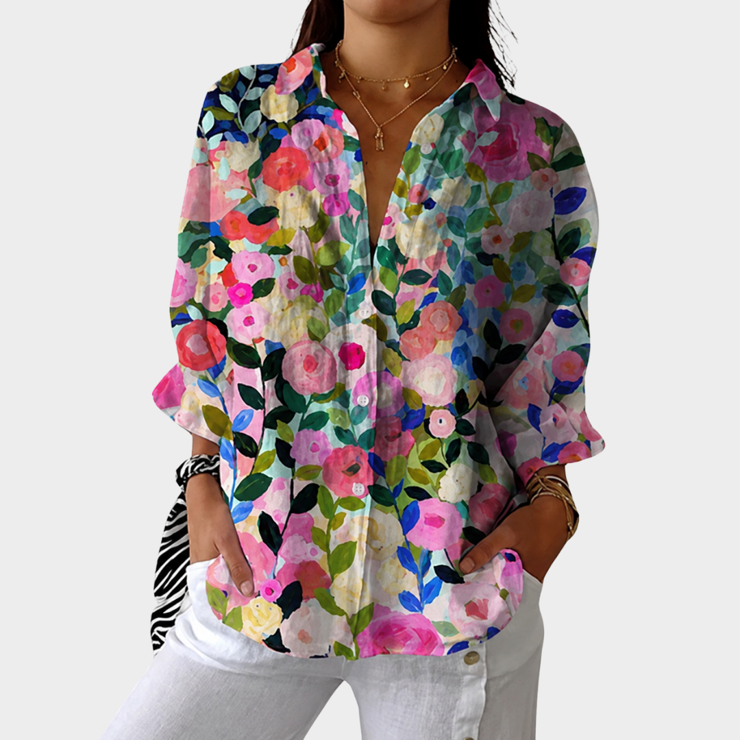 Blusa de colores con estampado