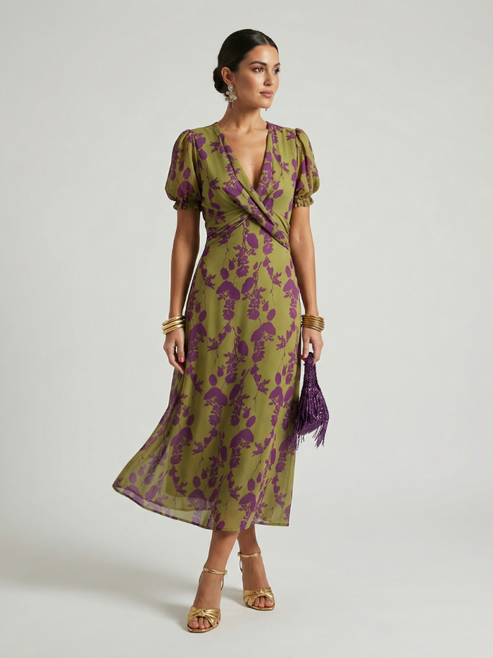Vircio | Vestido midi floral relajado