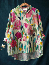 Lindsey | Camisa casual con estampado floral vintage