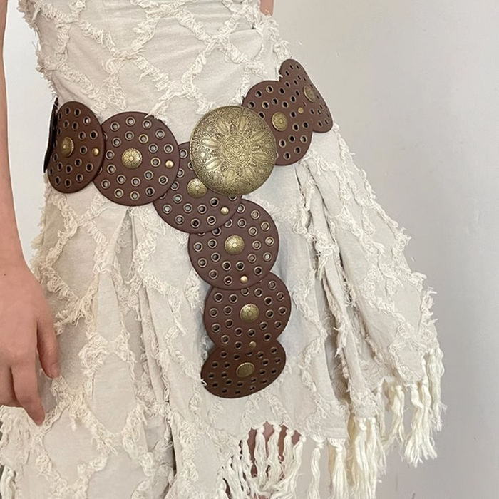 Vanessa - Cinturón Boho Marrón Mujer