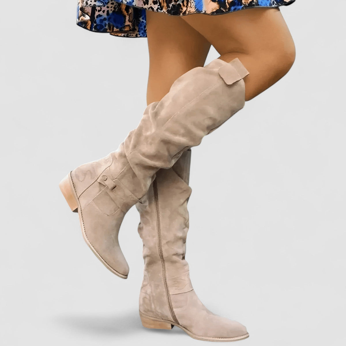 Adeliza | Botas de equitación altas con caña plisada