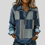 Meridell™ | Sudadera color block con estampado
