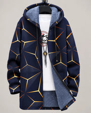 Celestine | Chaqueta geométrica con capucha