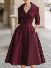 Karen – Elegante vestido de satén con efecto cruzado