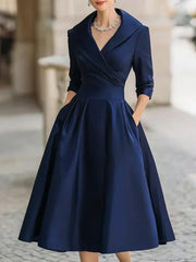 Karen – Elegante vestido de satén con efecto cruzado
