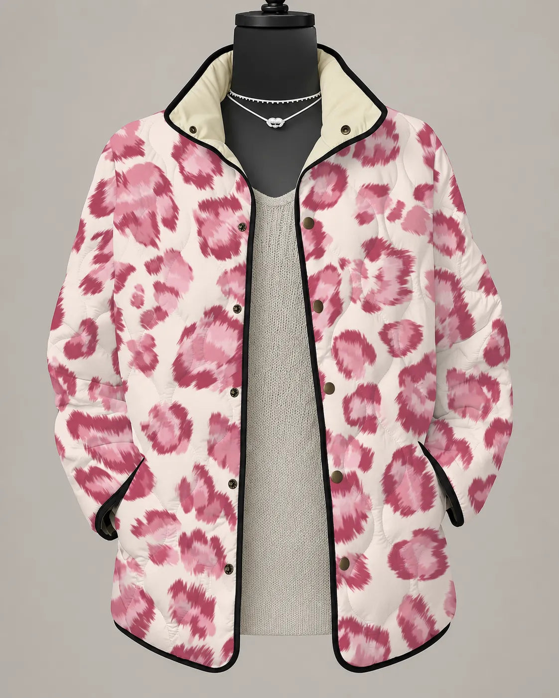 Rosalie | Chaqueta suave con estampado de leopardo