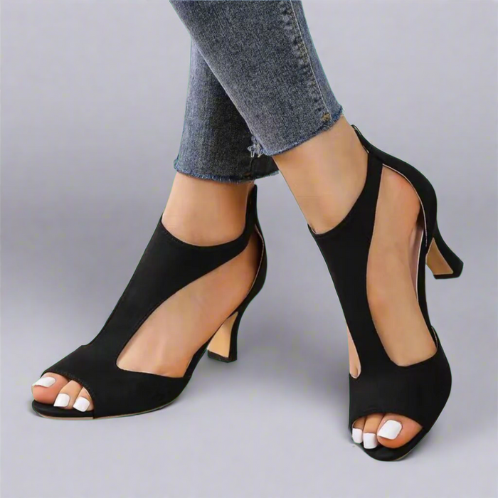 Bárbara | Tacones peep toe recortados