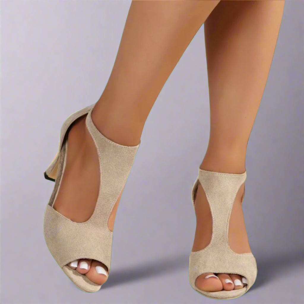 Bárbara | Tacones peep toe recortados