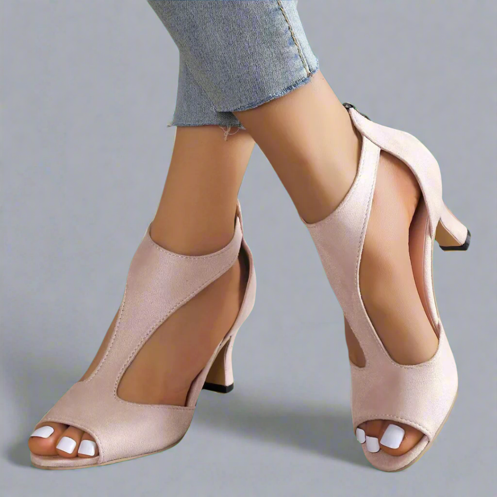 Bárbara | Tacones peep toe recortados