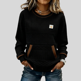 Noelle™ | Sudadera color block de cuello redondo