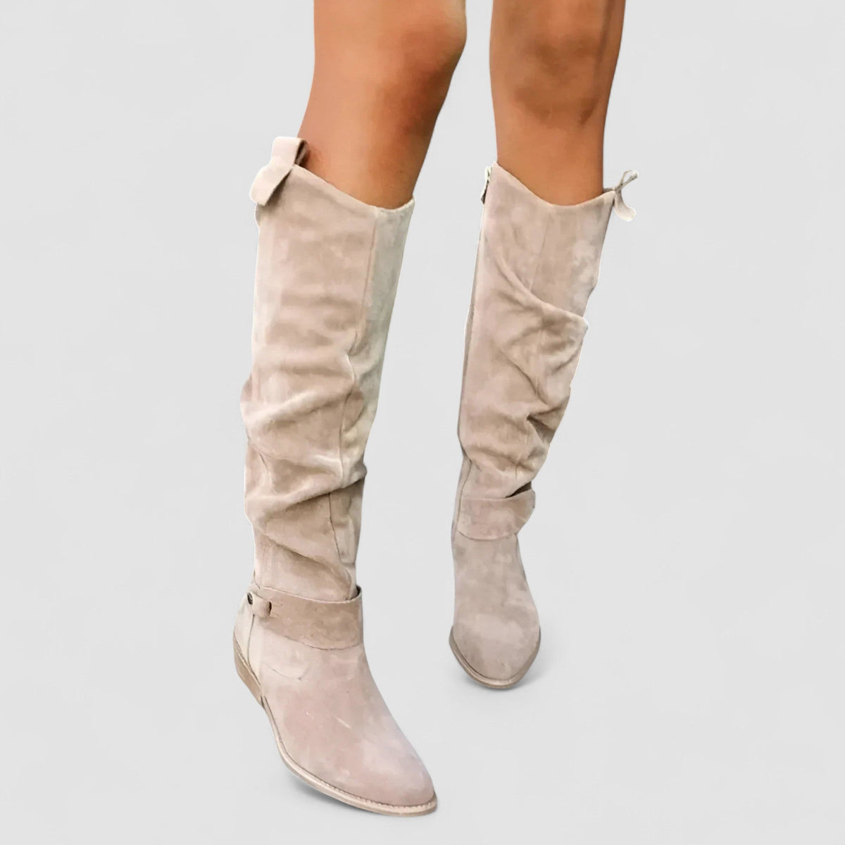 Adeliza | Botas de equitación altas con caña plisada