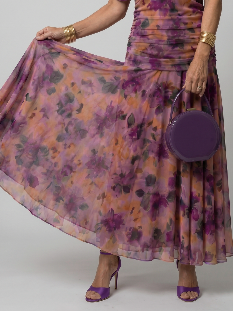Stella & Grace™ | Vestido midi con flow de hombros descubiertos
