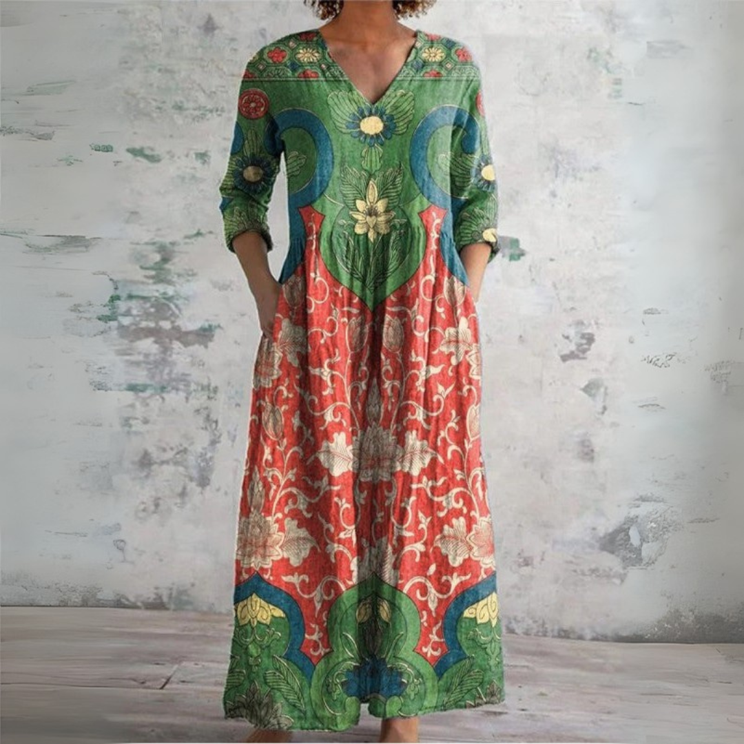 Sofía | Vestido maxi floral vintage