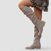 Georgiana | Botas western hasta la rodilla con caña fruncida