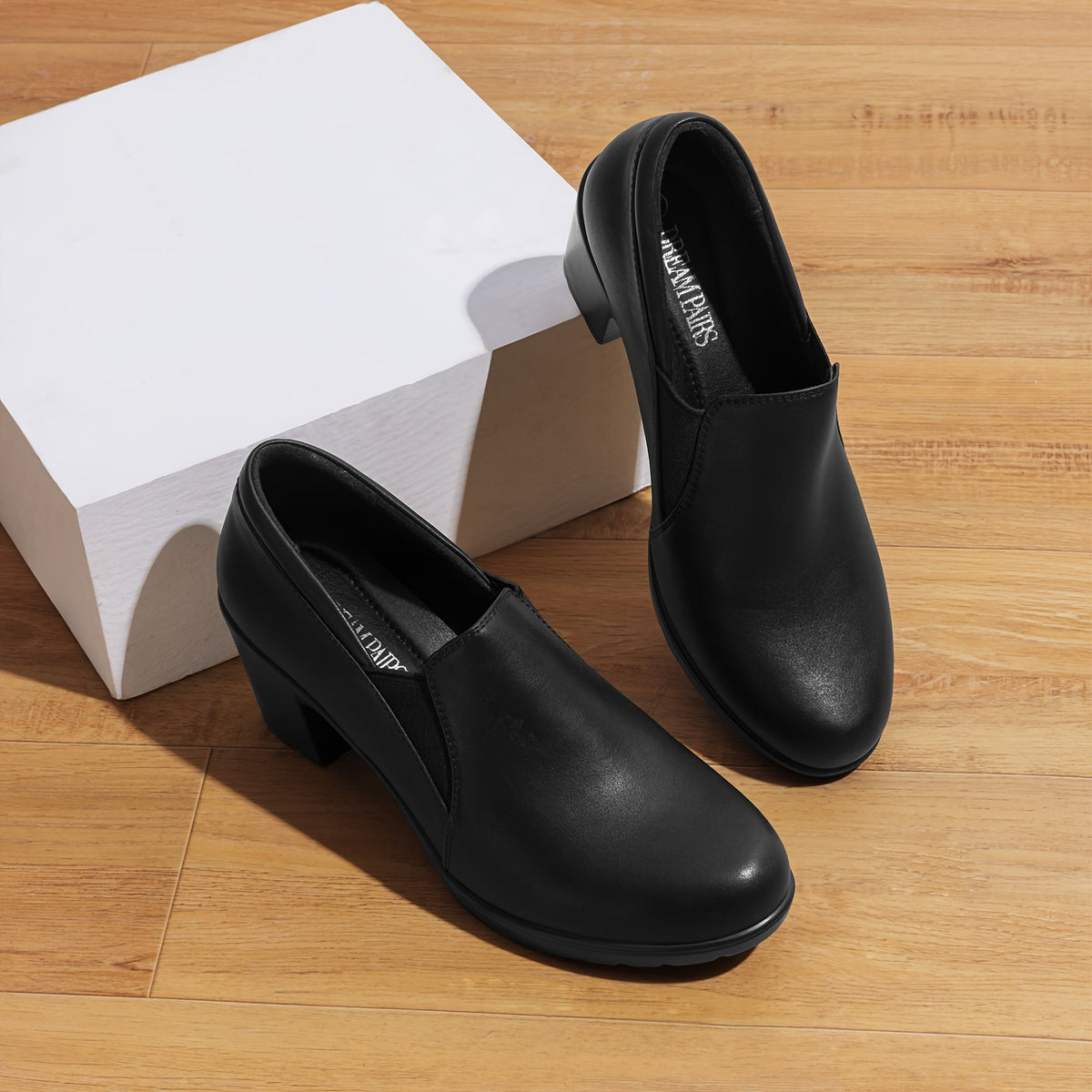 Millie | Mocasines de tacón de bloque