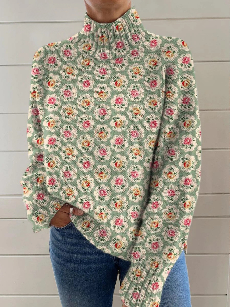 Clos | Precioso cuello de tortuga floral