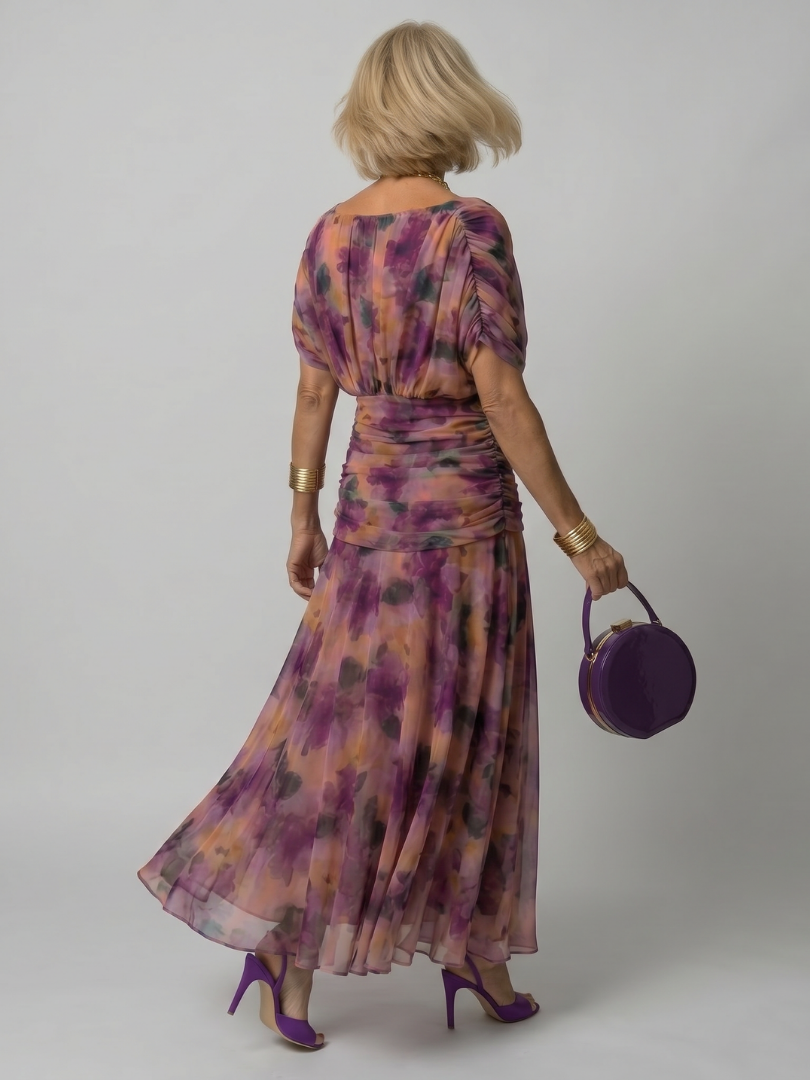 Stella & Grace™ | Vestido midi con flow de hombros descubiertos