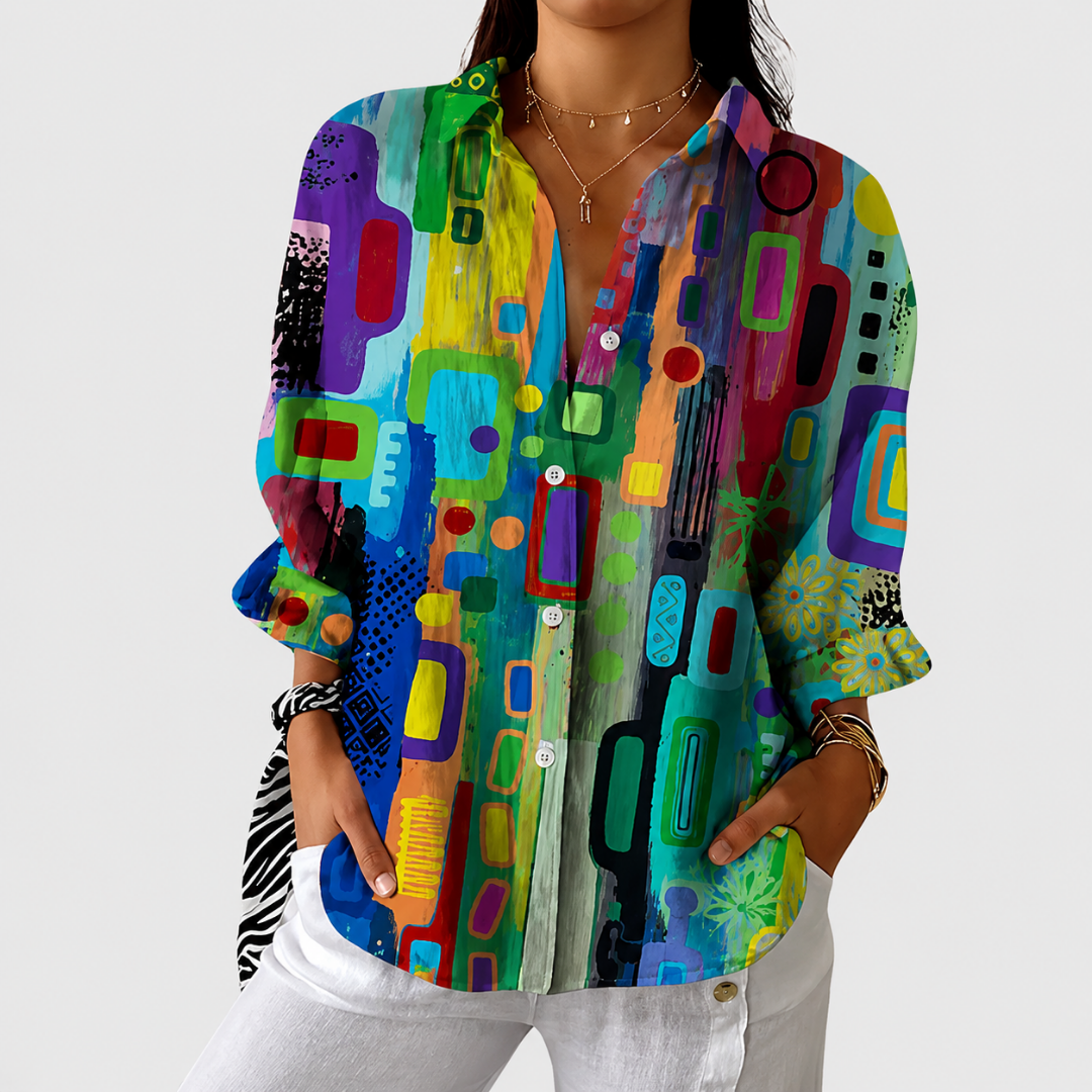 Blusa ligera y colorida con estampado