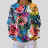 Adorna | Sudadera colorida con estampado floral