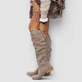 Georgiana | Botas western hasta la rodilla con caña fruncida