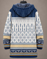 Elara | Chaqueta geométrica Heritage con capucha