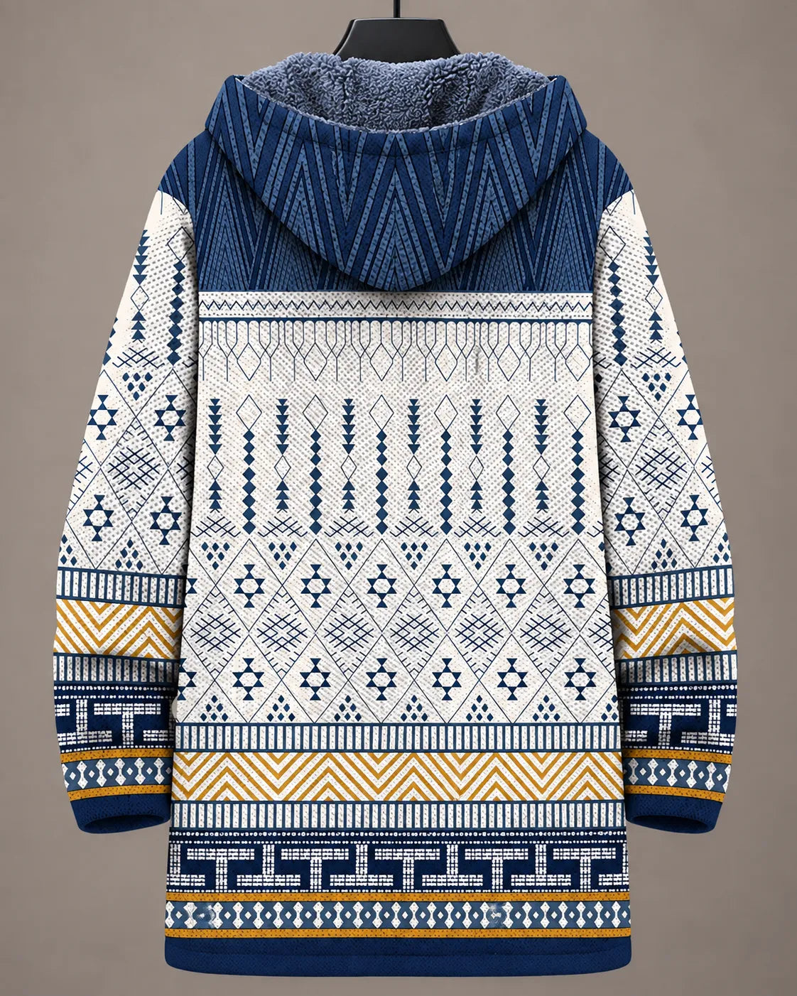 Elara | Chaqueta geométrica Heritage con capucha