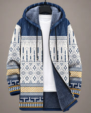 Elara | Chaqueta geométrica Heritage con capucha
