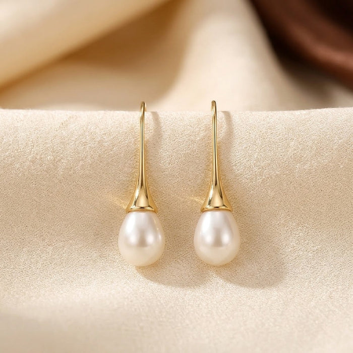 Pendientes de perlas de oro